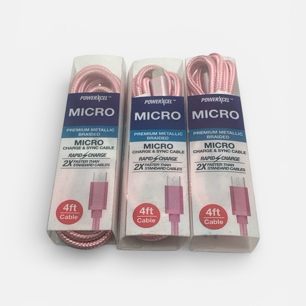 3‎ Pack - Pink Micro USB Cable - 4ft